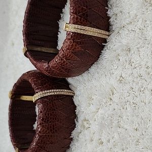 ABS Allen Schwartz Leather Bangles